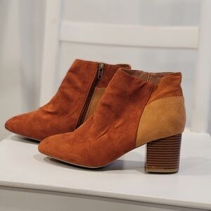 MIA Two-Tone Brown Ankle Booties